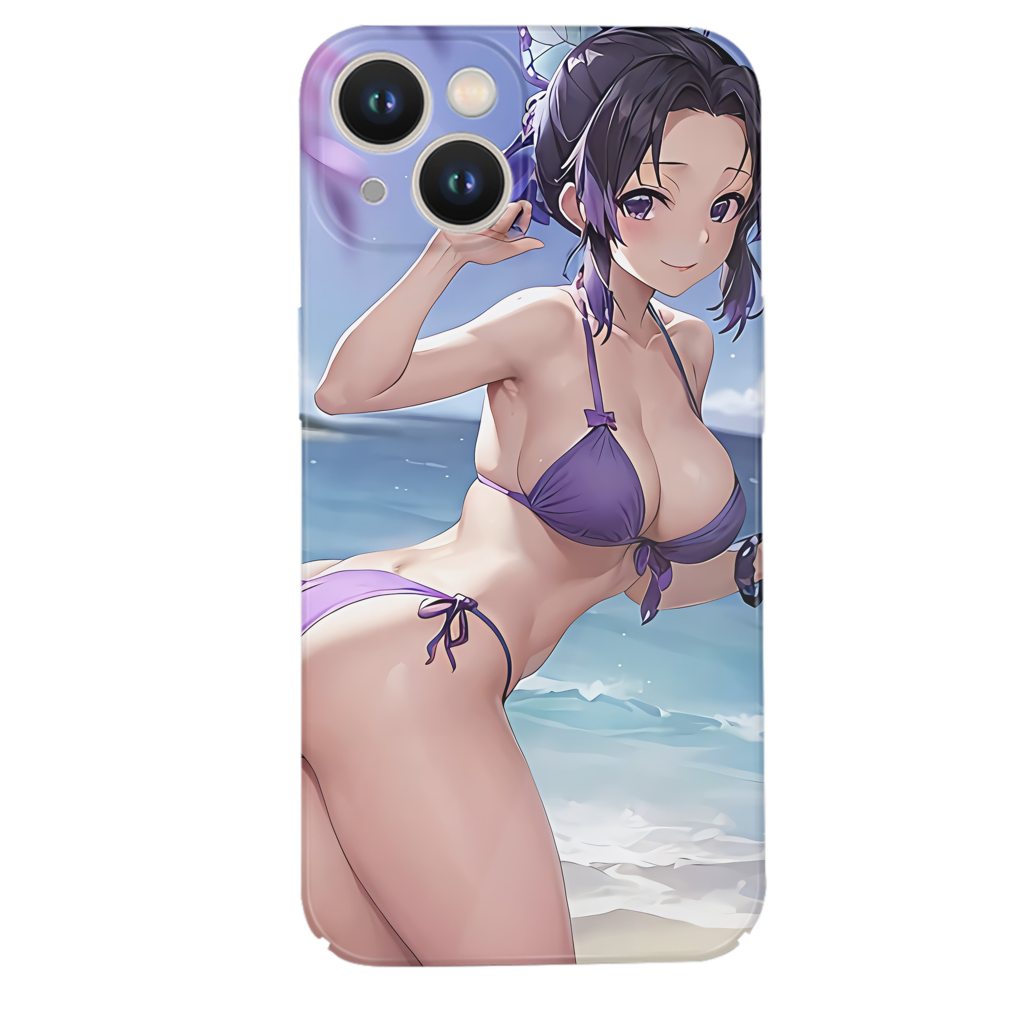 （画像用） 鬼滅の刃（きめつのやいば）蟲柱-胡蝶 しのぶ／こちょう しのぶ Kochou Shinobu 【iPhone 14シリーズ対応】ハードケース